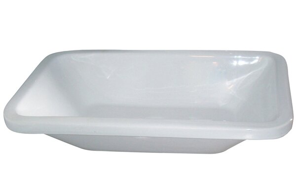 chloe rectangular semi-recessed vitreous china bathroom sink